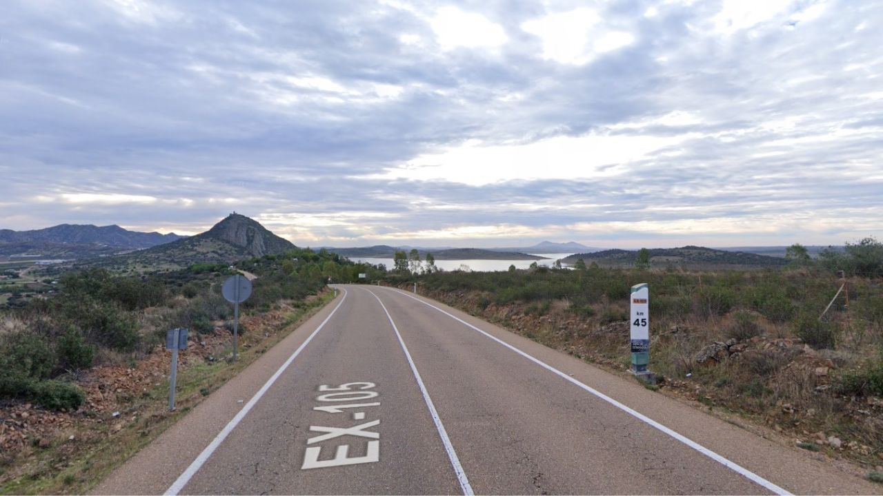 Accidente de dos ciclistas en Alange