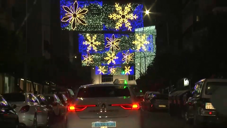 En taxi a ver las luces de Navidad en Badajoz