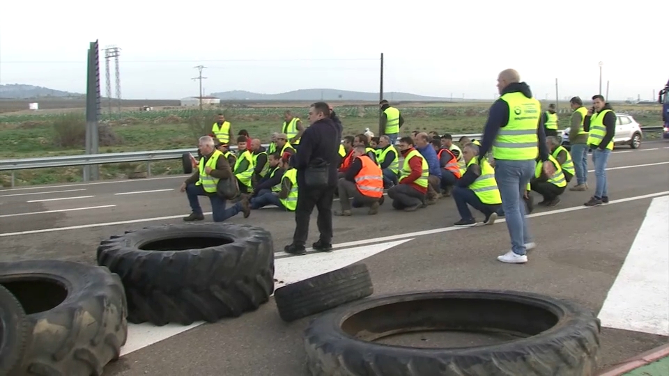 Protesta de agricultores y ganaderos