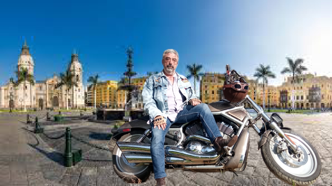 El viajero en moto