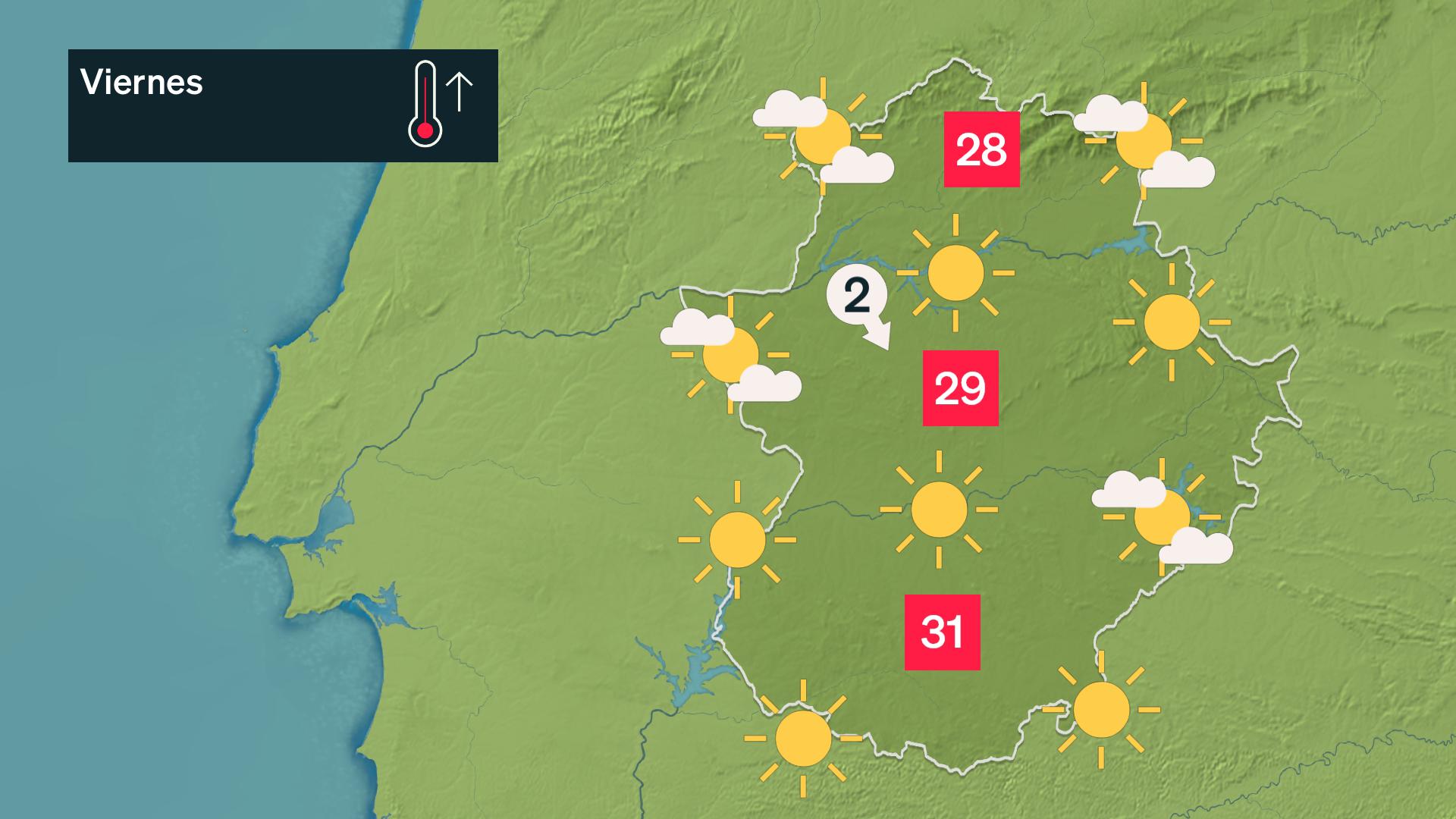 Mapa de previsión para hoy viernes 5 de junio
