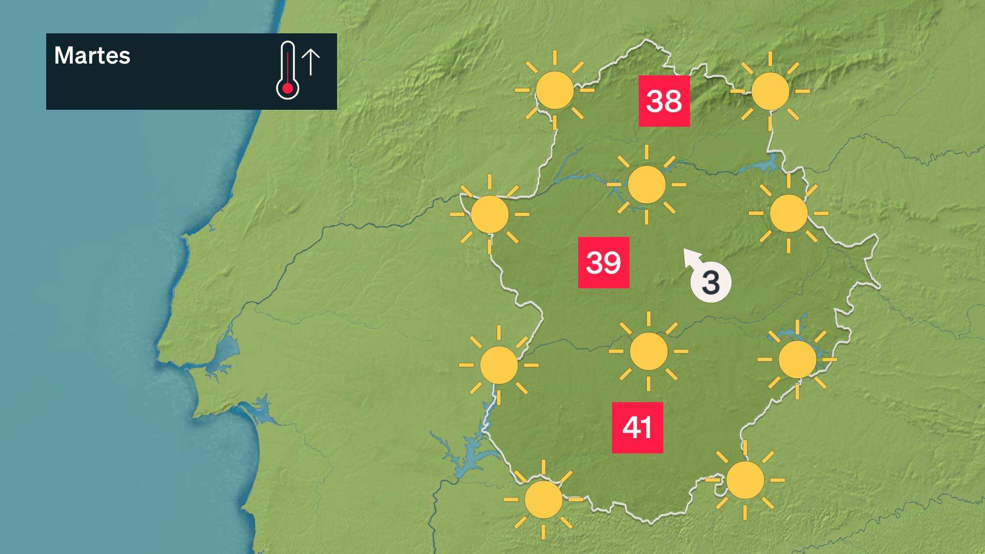 Mapa de previsión para hoy martes 28 de julio