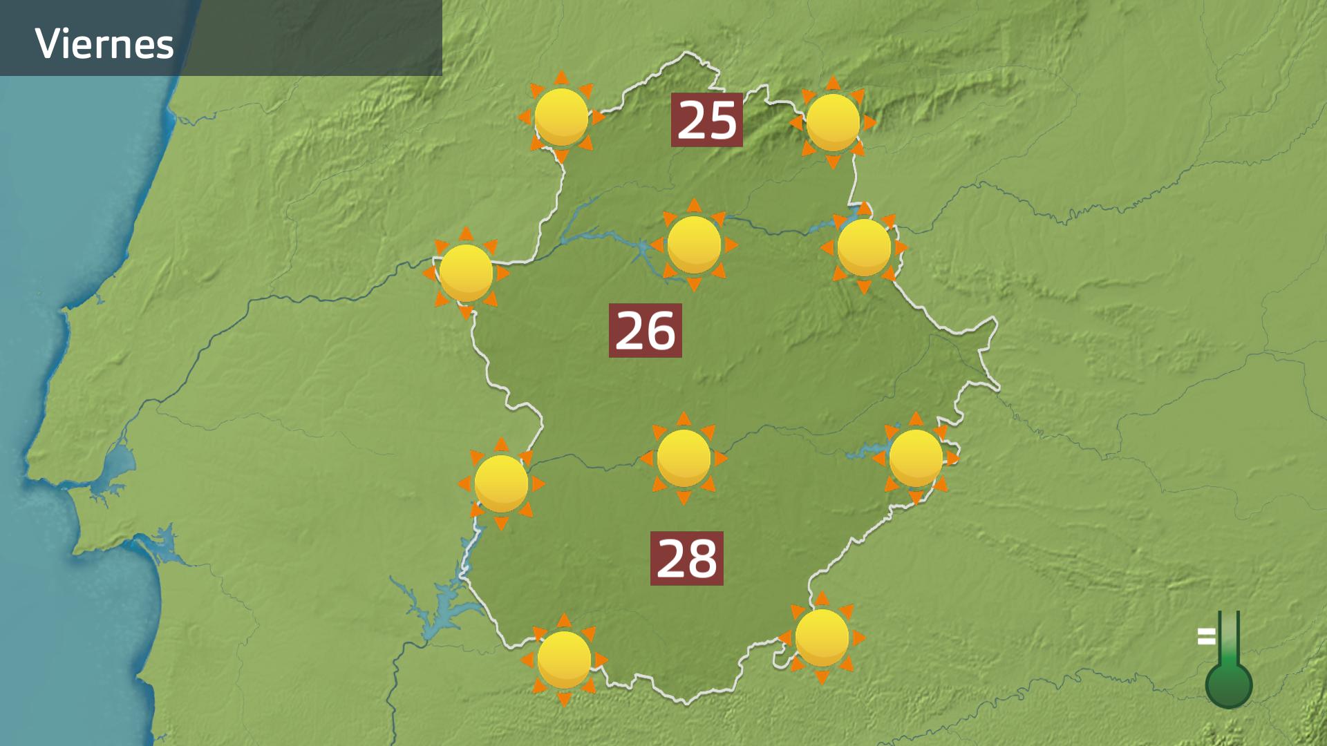 Mapa de previsión para hoy viernes 12 de abril