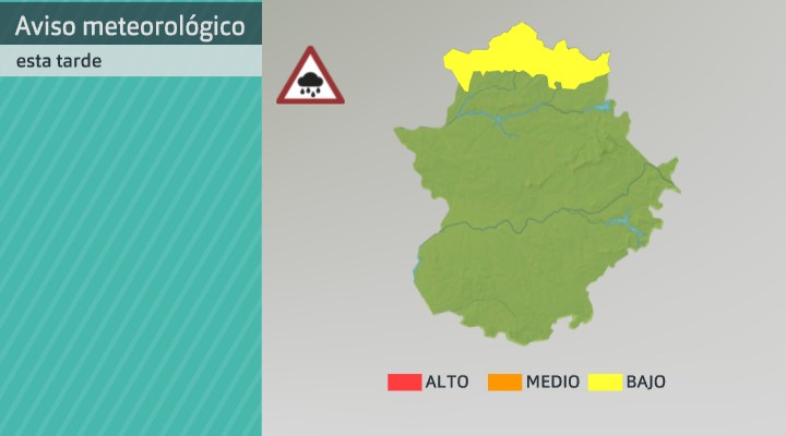 Mapa de avisos por riesgo de lluvia para el 14 de septiembre de 2022. Fuente: AEMET