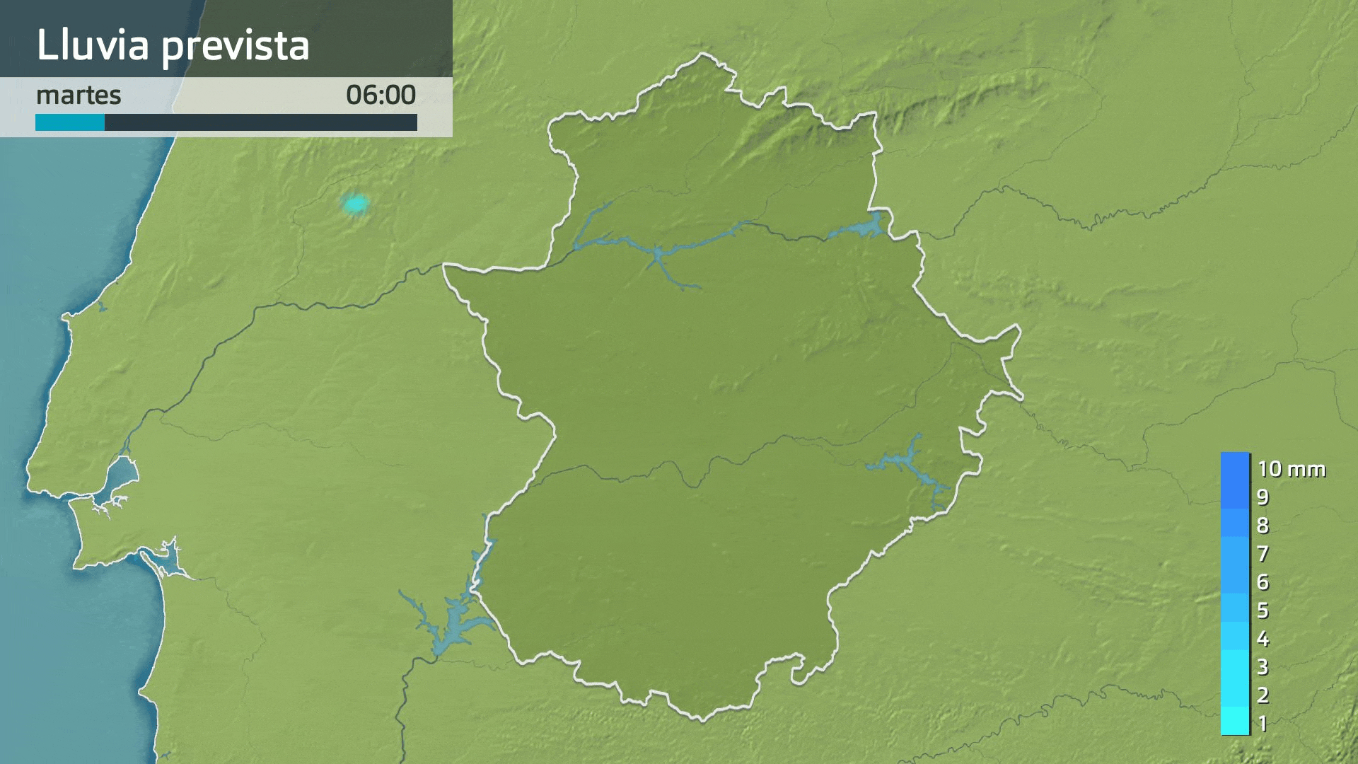 Lluvia prevista para hoy martes 21 de abril