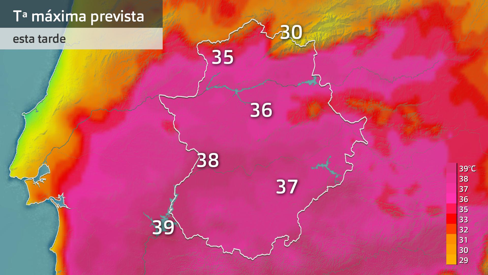 Temperatura máxima prevista para hoy miércoles 3 de julio