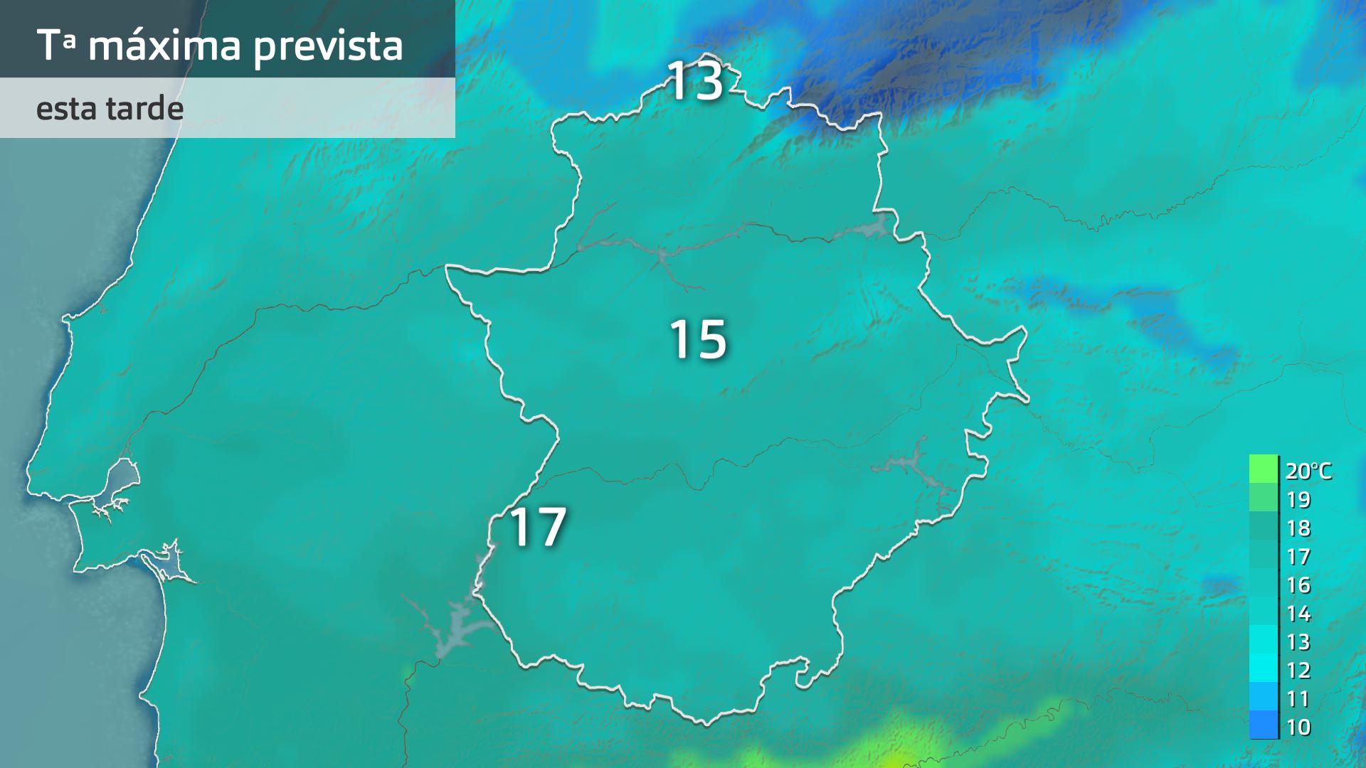 Temperatura máxima prevista para hoy martes 21 de noviembre
