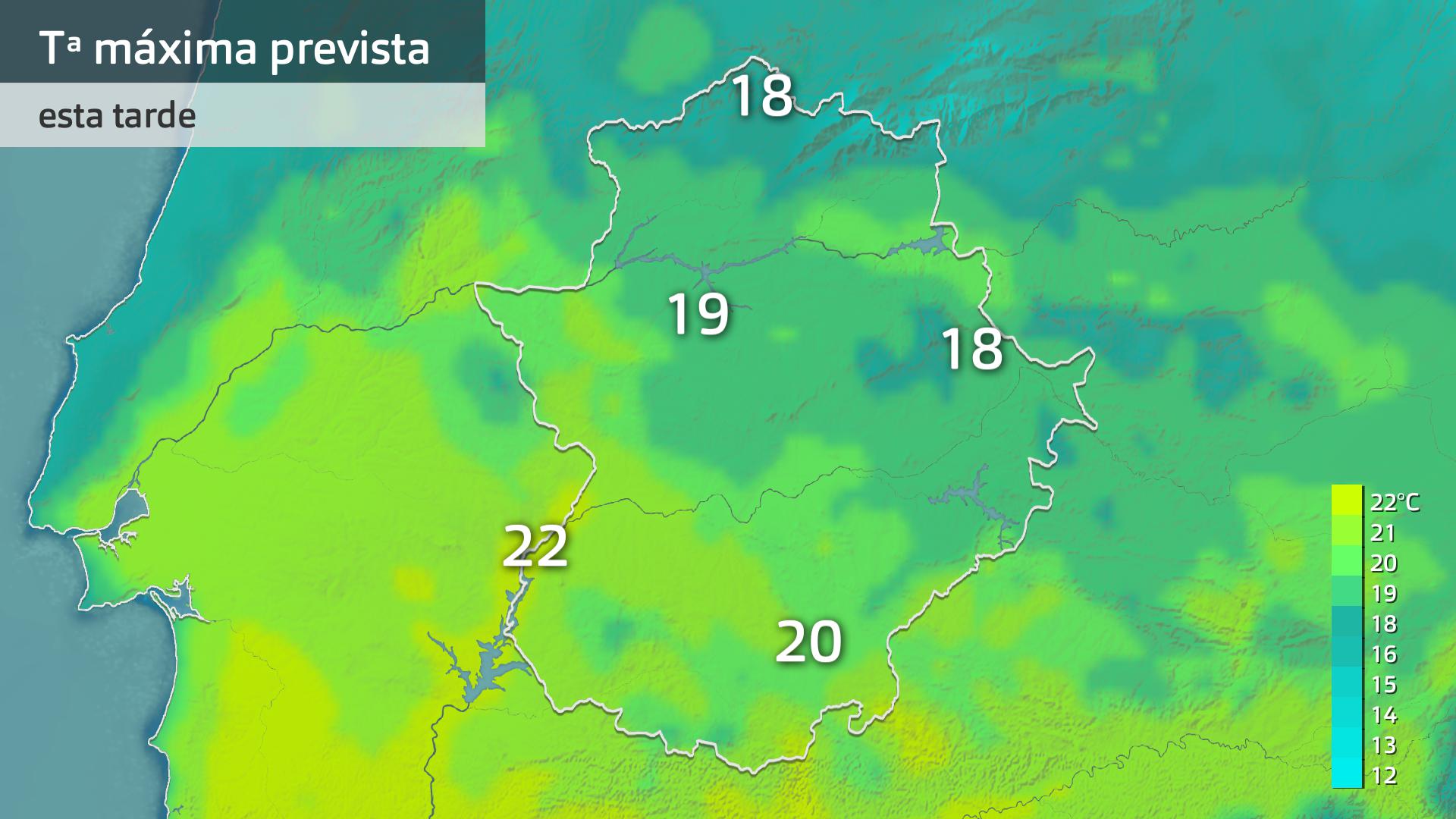 Temperatura máxima prevista para hoy miércoles 21 de febrero