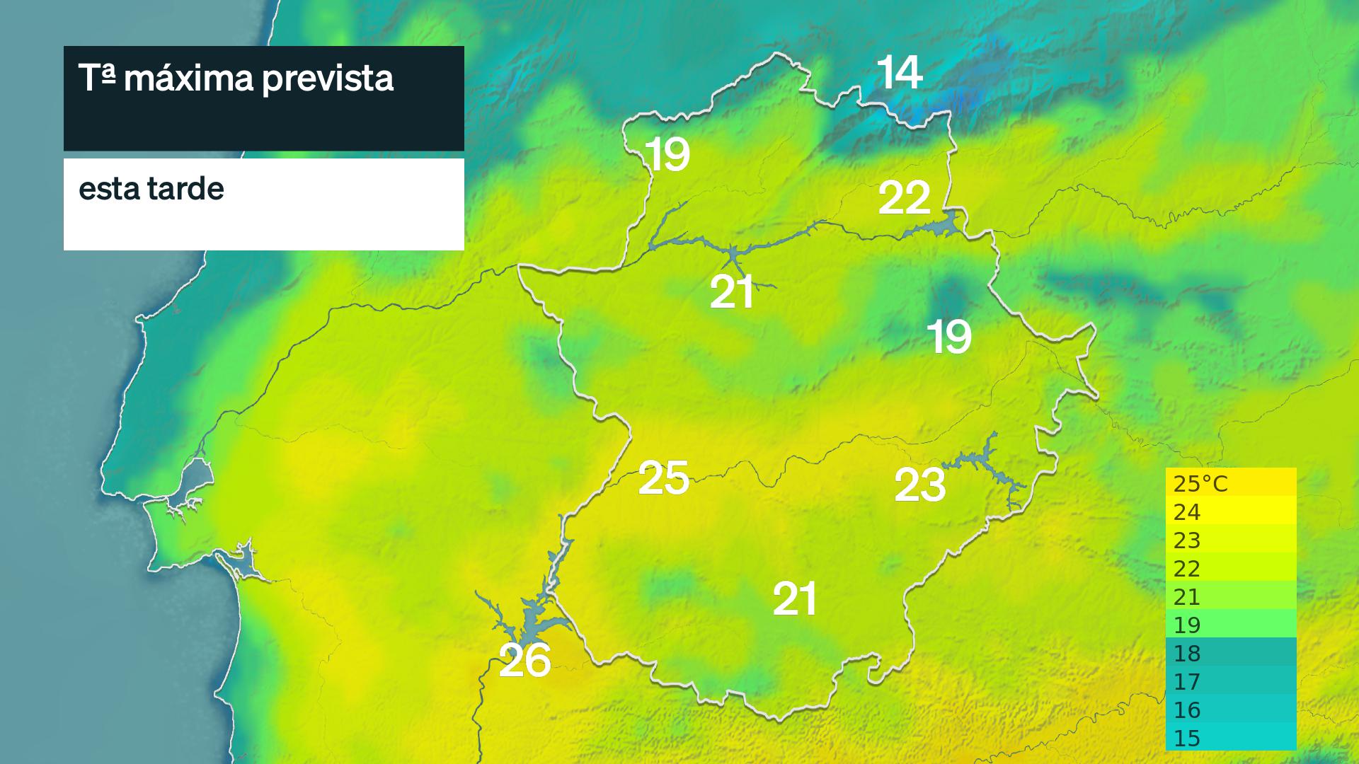 Temperatura máxima prevista para hoy miércoles 6 de mayo