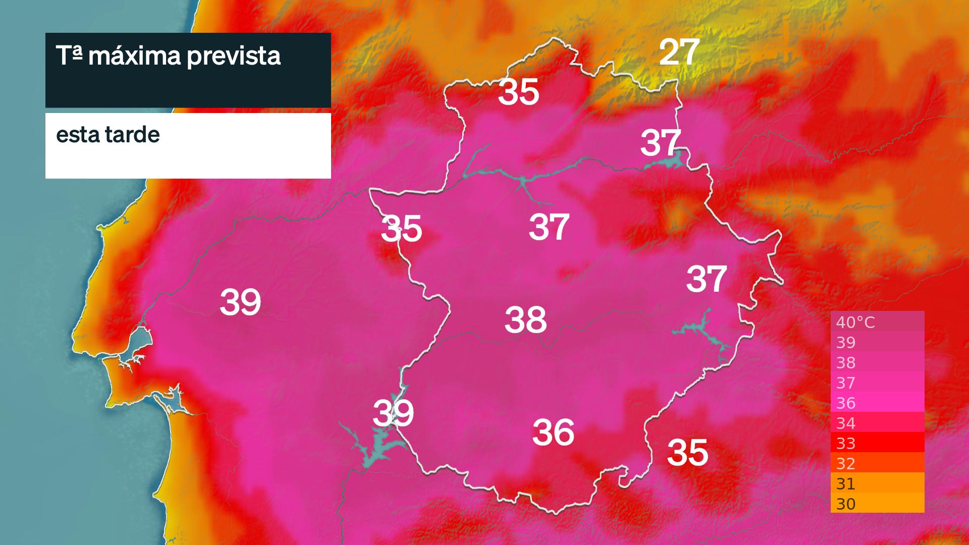 Temperatura máxima prevista para hoy jueves 11 de junio