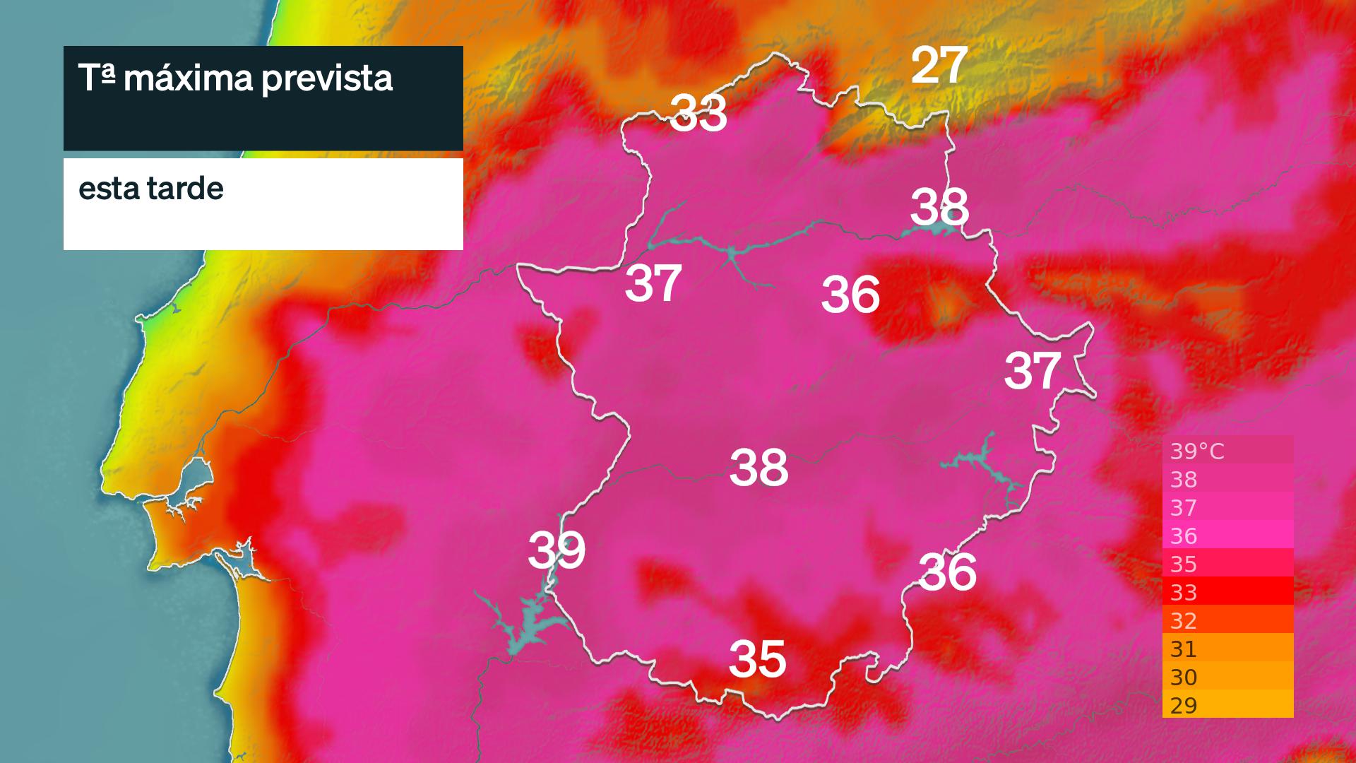 Temperatura máxima prevista para hoy miércoles 17 de juno