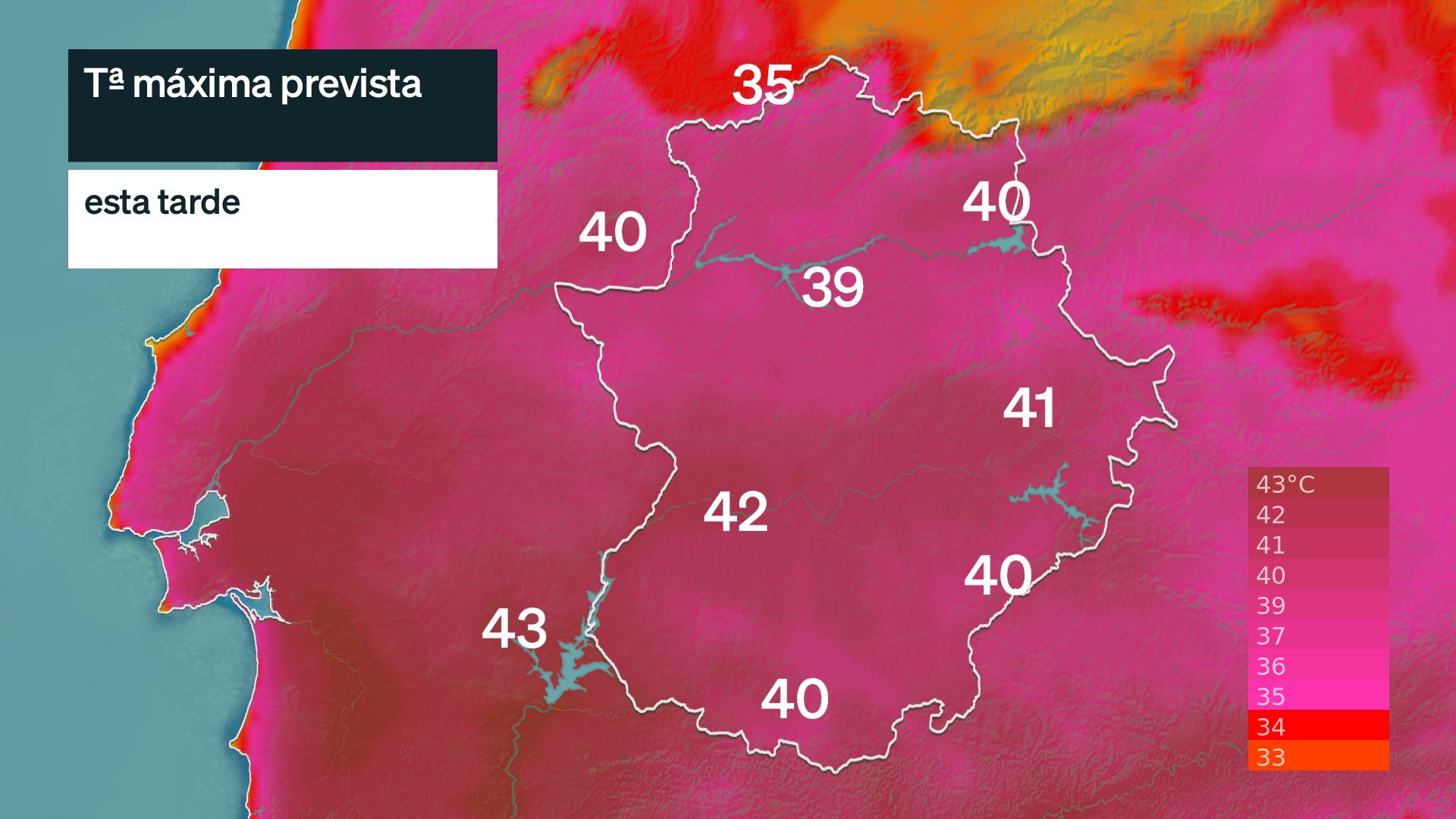 Temperatura máxima prevista para hoy jueves 2 de julio
