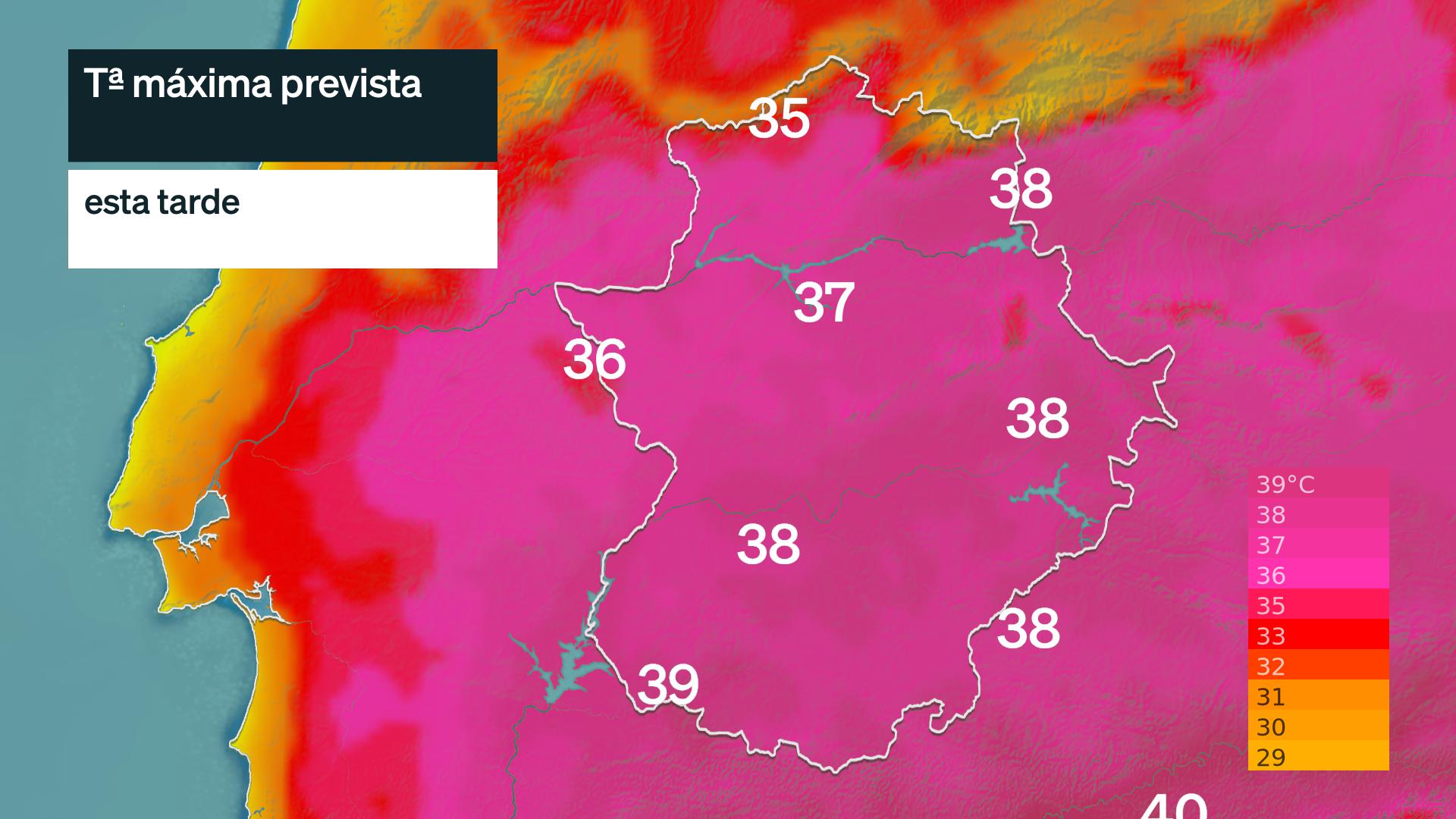 Temperatura máxima prevista para hoy miércoles 2 de septiembre