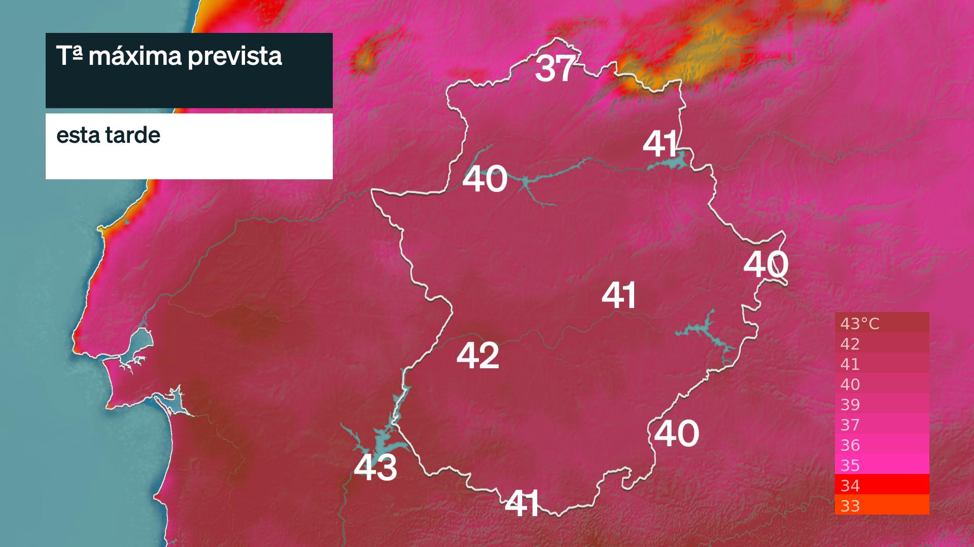 Temperatura máxima prevista para hoy jueves 3 de septiembre
