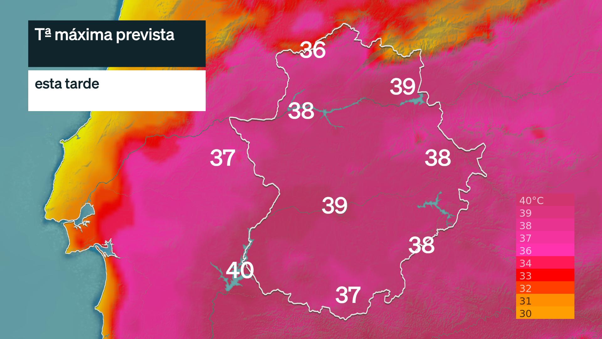 Temperatura máxima prevista para hoy lunes 7 de septiembre
