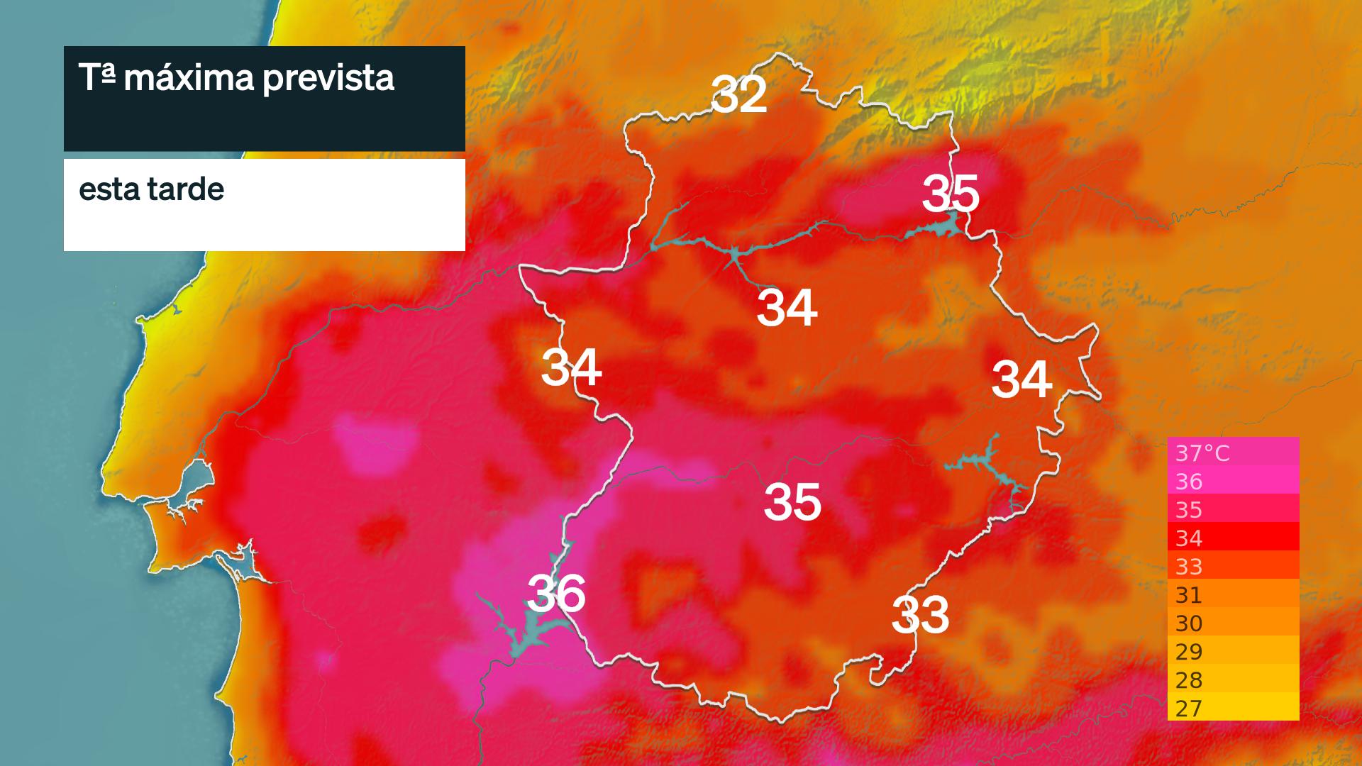 Temperatura máxima prevista para hoy viernes 11 de septiembre