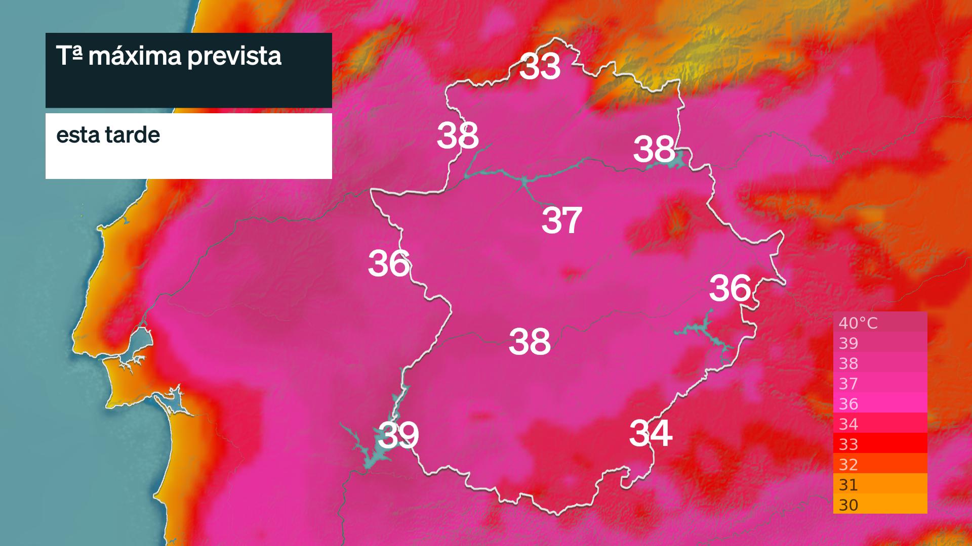 Temperatura máxima prevista para hoy lunes 14 de septiembre