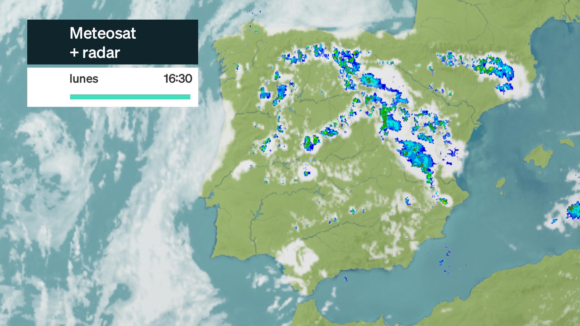 Imagen del Meteosat y radar