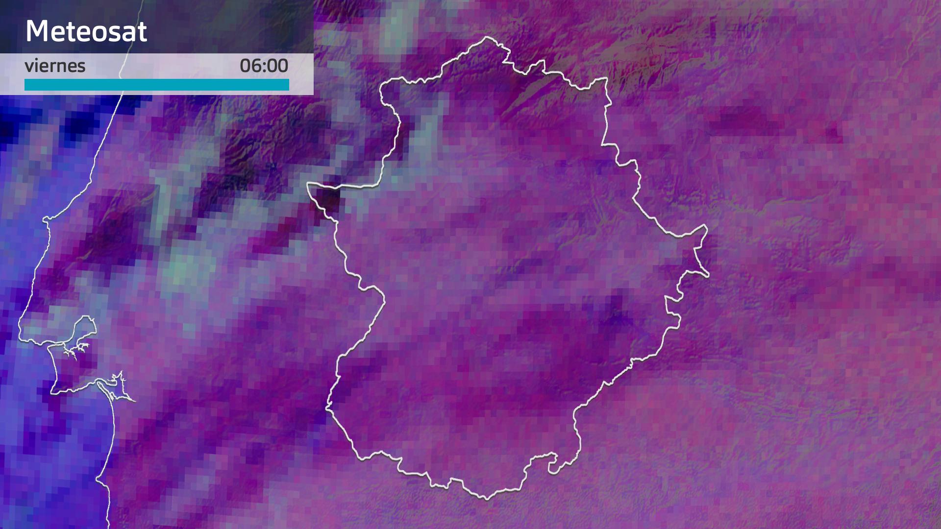 Imagen del Meteosat viernes 14 de febrero 6 h.