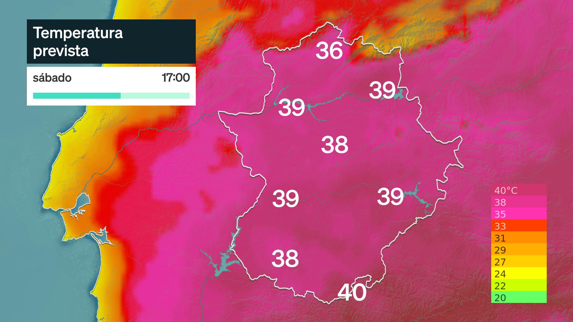 Temperatura máxima prevista