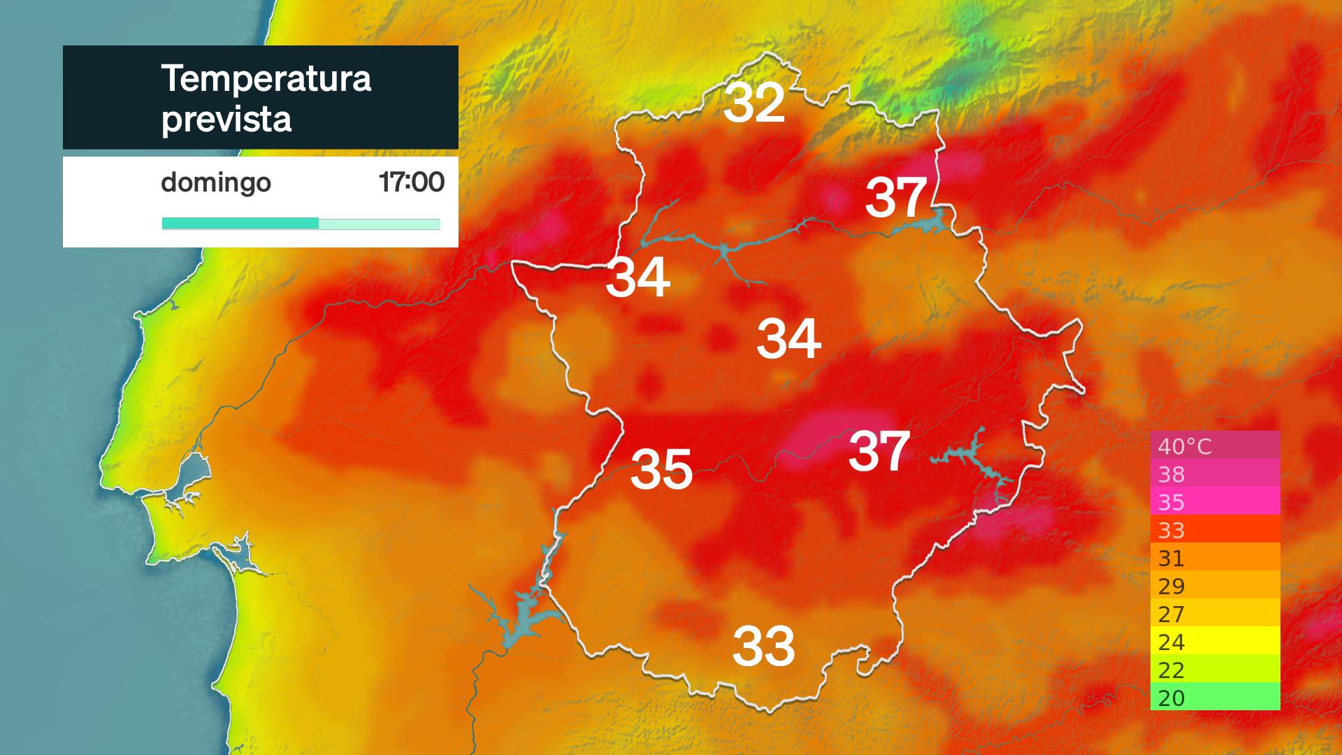 Temperatura máxima prevista