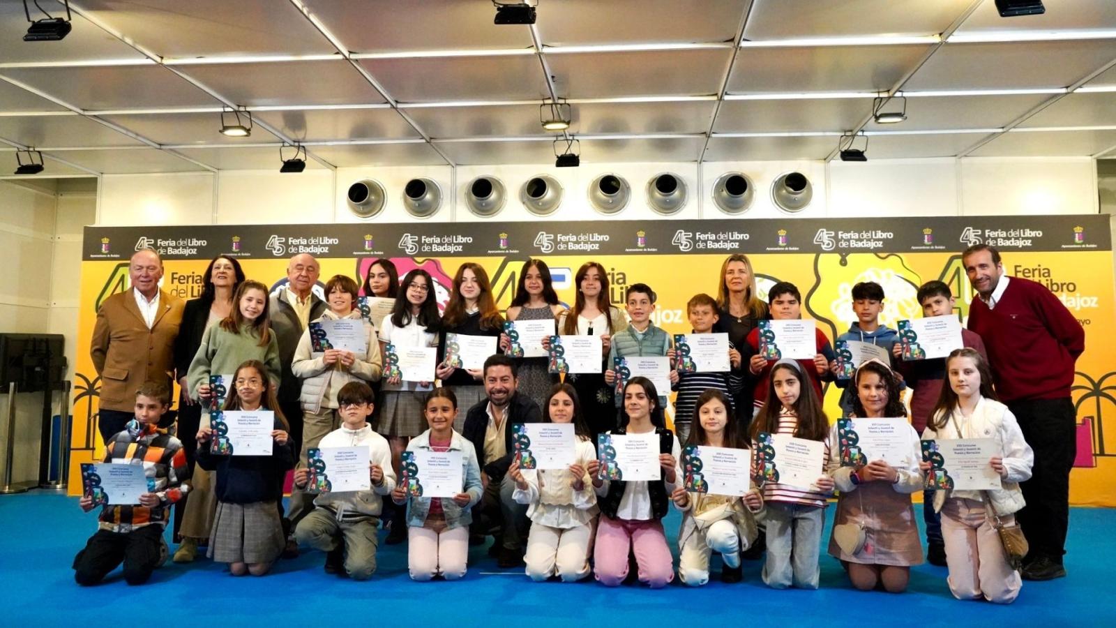 Entrega de premios del Concurso Infantil y Juvenil de Poesía y Narración de la Feria del Libro de Badajoz