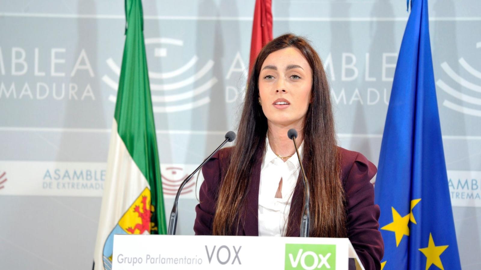 Inés Checa, portavoz de Vox en la Asamblea de Extremadura, en una imagen de archivo