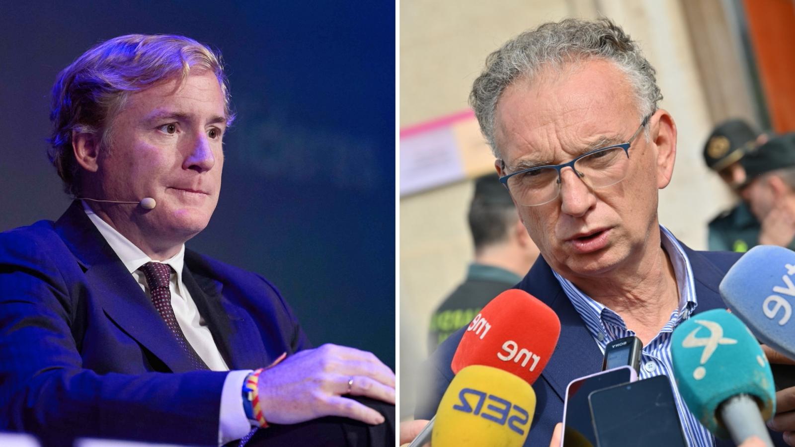 Ignacio Gragera, alcalde de Badajoz (izq.), y José Luis Quintana, delegado del Gobierno en Extremadura (der.)