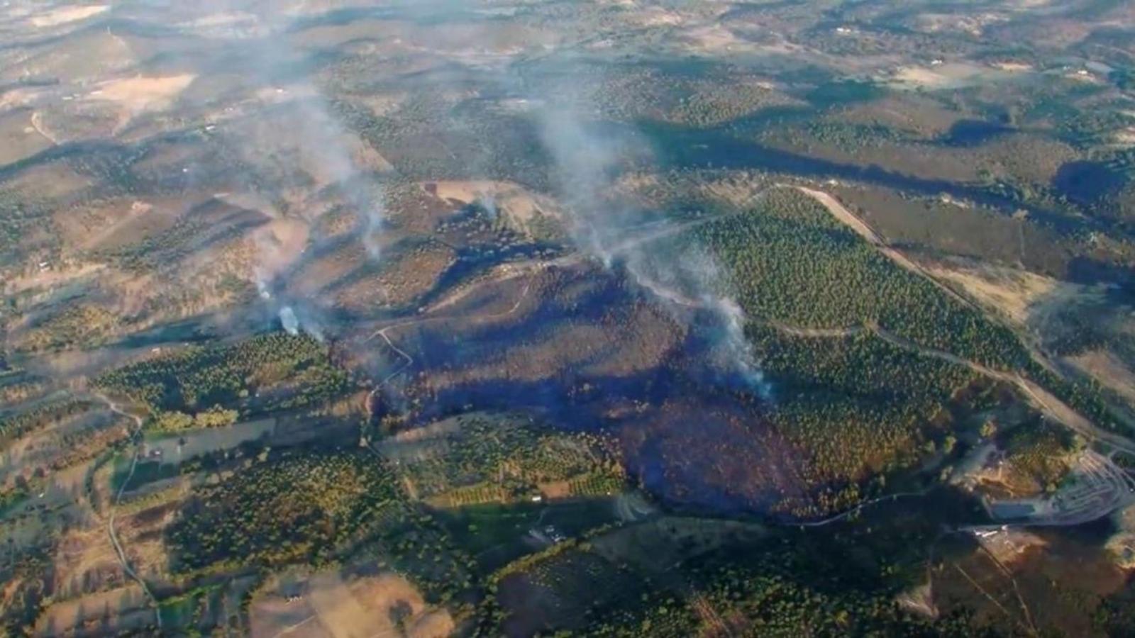 Incendio forestal en La Codosera