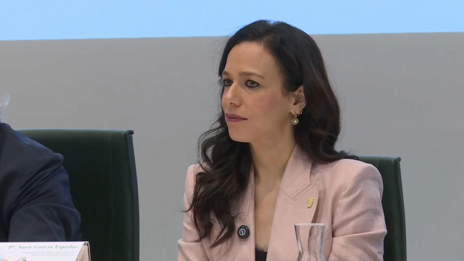 Sara García Espada, consejera de Salud de la Junta de Extremadura