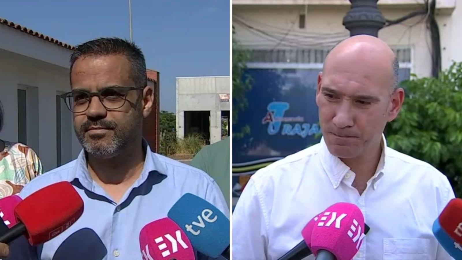 Manuel González Andrade, portavoz del PSOE de Extremadura y José Ángel Sánchez Juliá, portavoz del PP de Extremadura