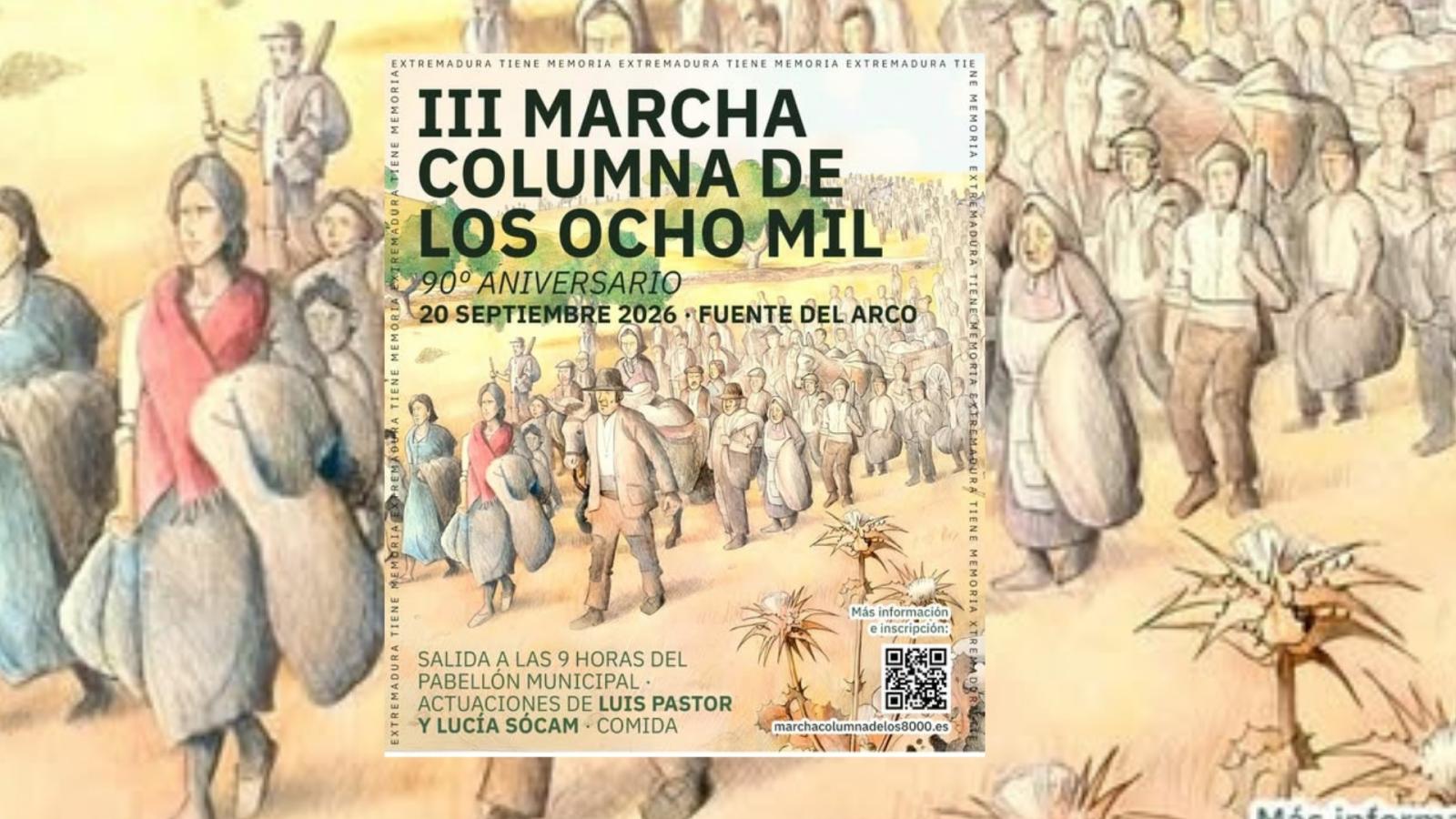 Fuente del Arco conmemorará los 90 años de la 'Columna de los 8.000' con Luis Pastor y Lucía Socam