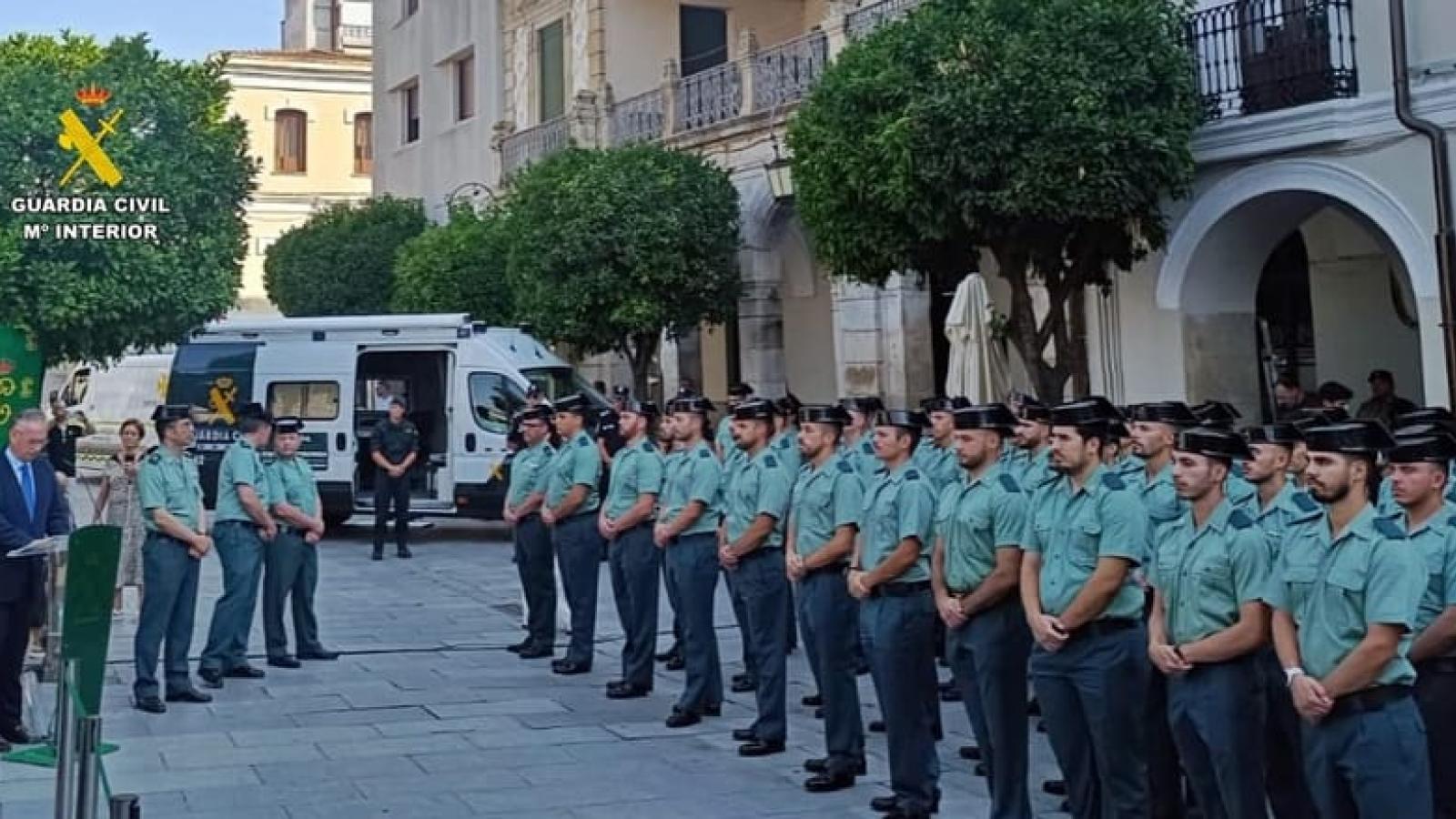 La Guardia Civil incorpora 149 alumnos en prácticas en Extremadura para este verano