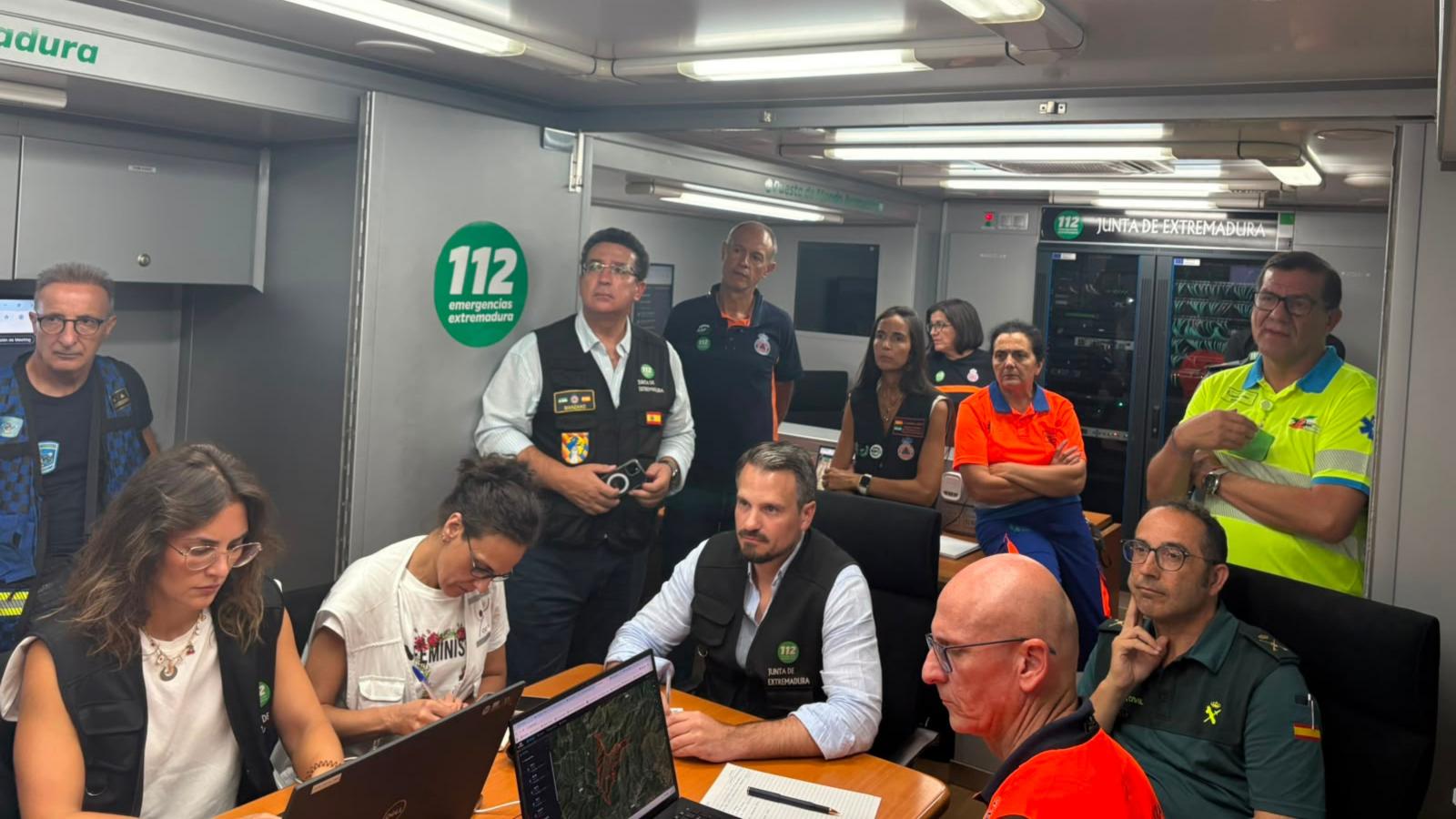 Primera reunión del Centro de Coordinación Operativa Integrada (Cecopi) por el incendio de Pinofranqueado
