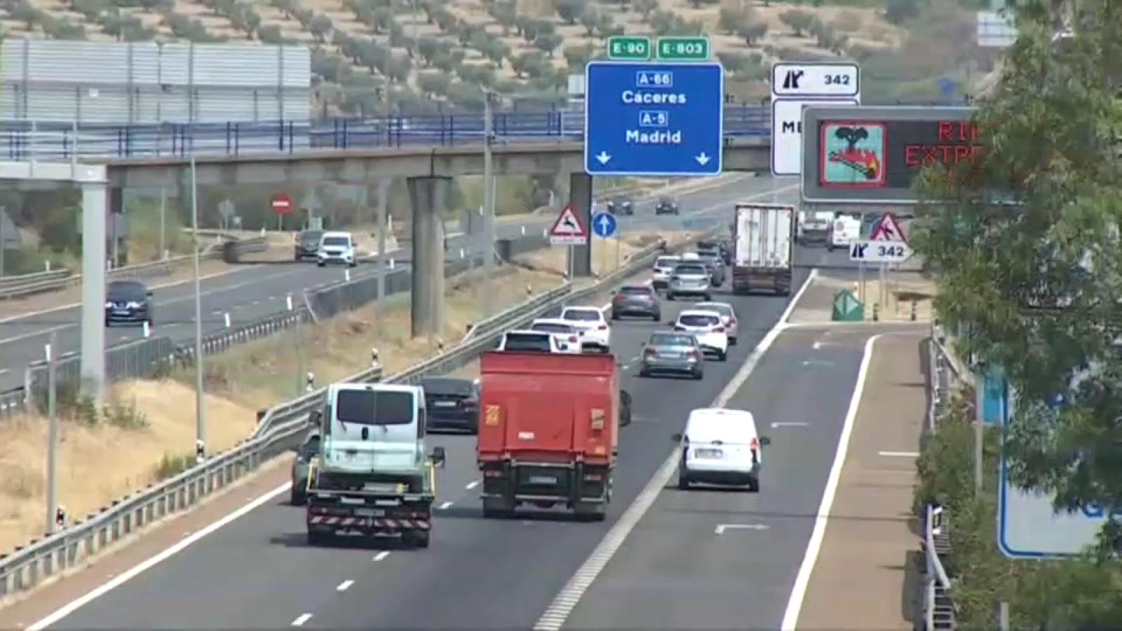 Autovía en Extremadura a 14 de agosto de 2026