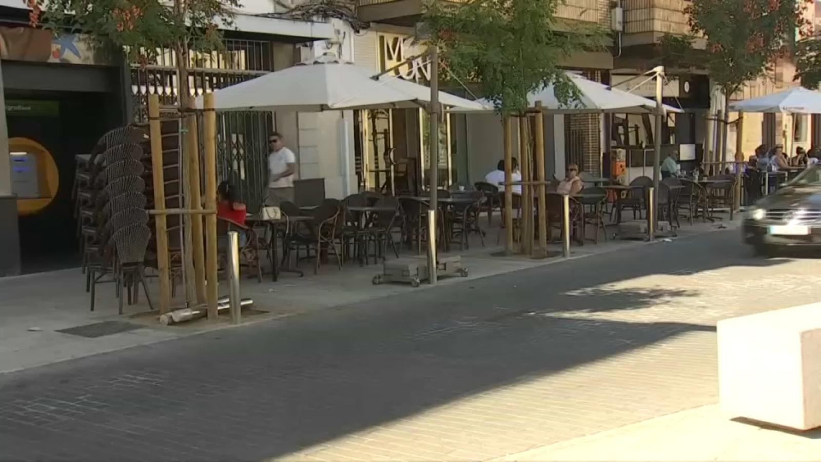 Terraza de Don Benito en la que se produjo el suceso