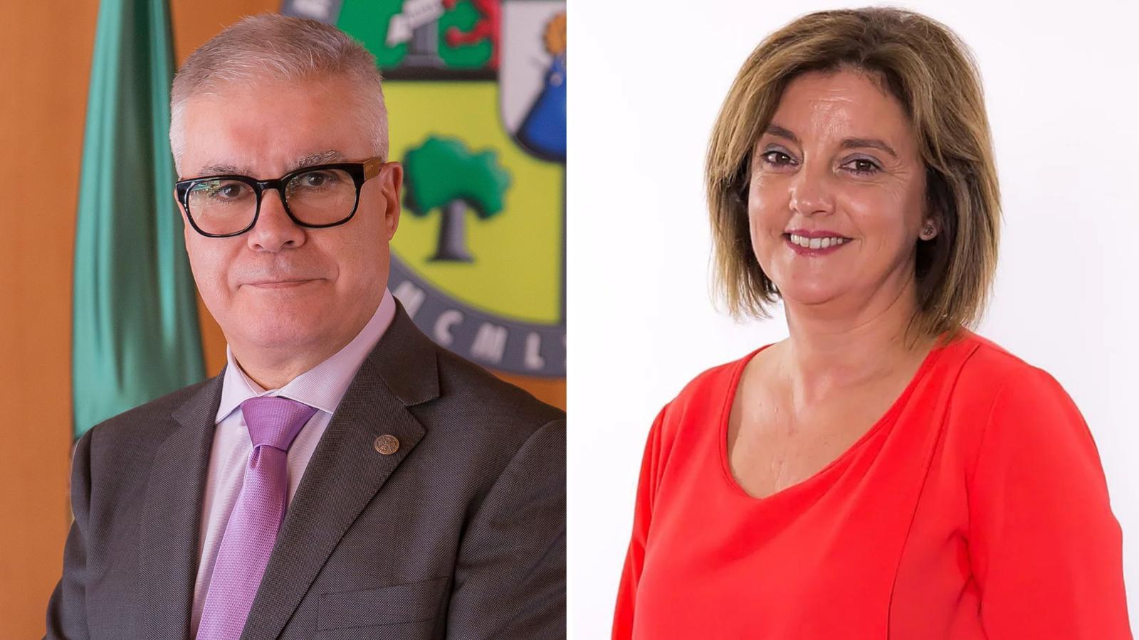Pedro Fernández y Mercedes Sabido, candidatos a las elecciones de rector de la Universidad de Extremadura.