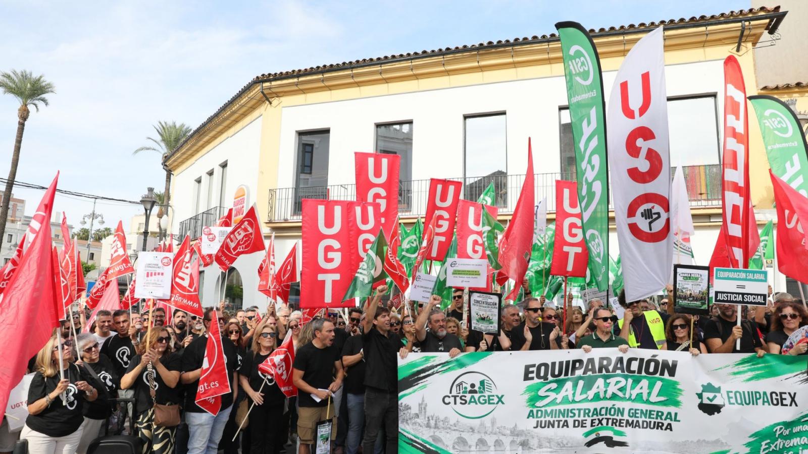 Manifestación por lo homologación salarial