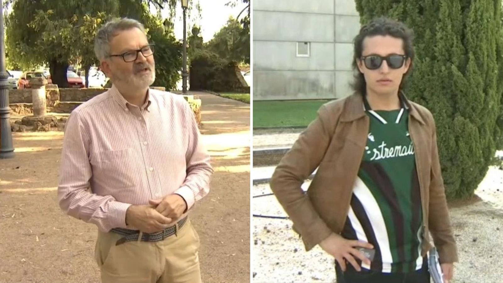 El presidente del Colegio de Agentes de la Propiedad Inmobiliaria de Badajoz, Jorge Navarro, y Ángel Andreo, de la Oficina de Derechos del Inquilino