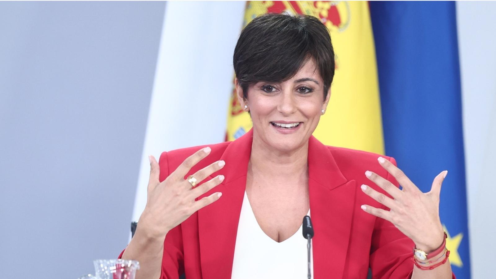 La ministra de Vivienda y Agenda Urbana, Isabel Rodríguez, durante la rueda de prensa posterior al Consejo de Ministros, a 29 de septiembre de 2026, en Madrid (España). 