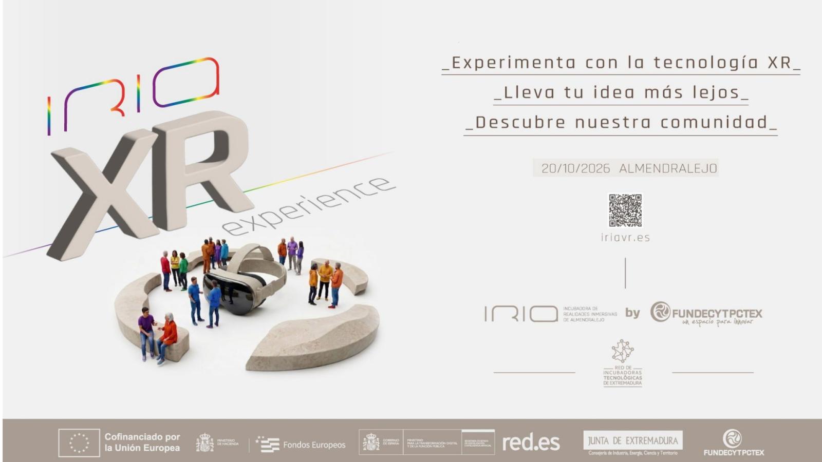 'IRIA XR Experience' se celebra el 20 de octubre en Almendralejo para acercar las tecnologías inmersivas a empresas y emprendedores