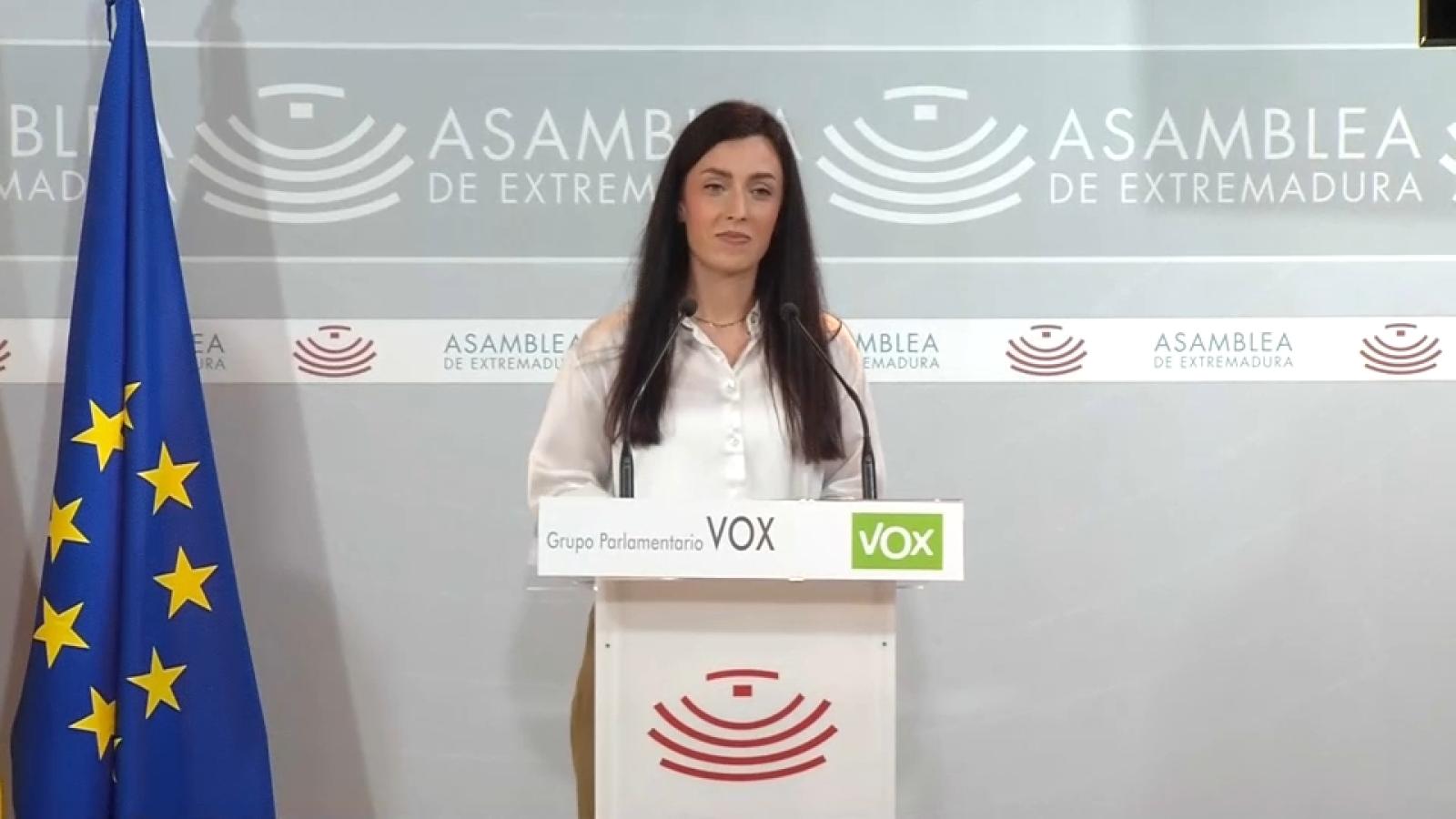 Inés Checa, portavoz de Vox en la Asamblea de Extremadura