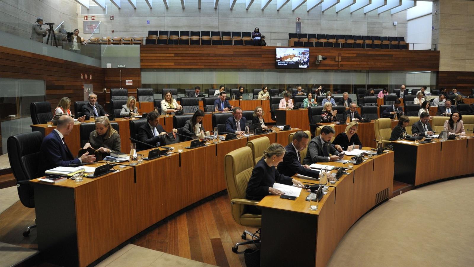 Interior de la Asamblea durante el pleno en el que se debatieron las enmiendas a la totalidad a los presupuestos