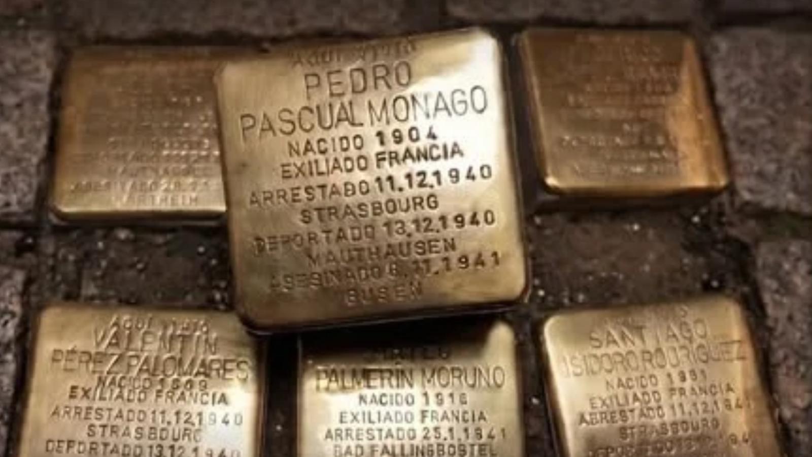 Guareña rinde homenaje a sus 7 vecinos deportados a Mauthausen con la colocación de las placas ‘Stolpersteine’