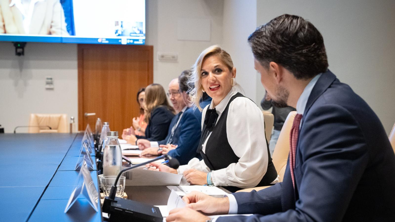 Elena Manzano, consejera de Hacienda, durante el Consejo de Gobierno de este martes, 13 de octubre. 