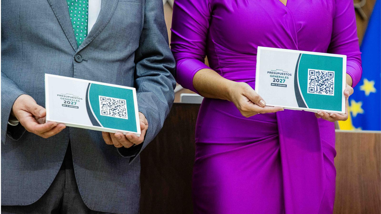 Código QR del proyecto de Presupuestos Generales de Extremadura 2027 registrados en la Asamblea de Extremadura. 