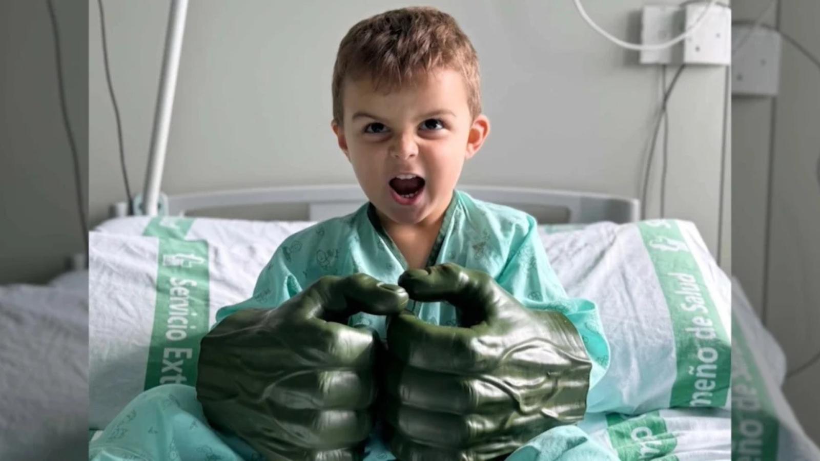 Diego en una imagen anterior al trasplante de médula ósea