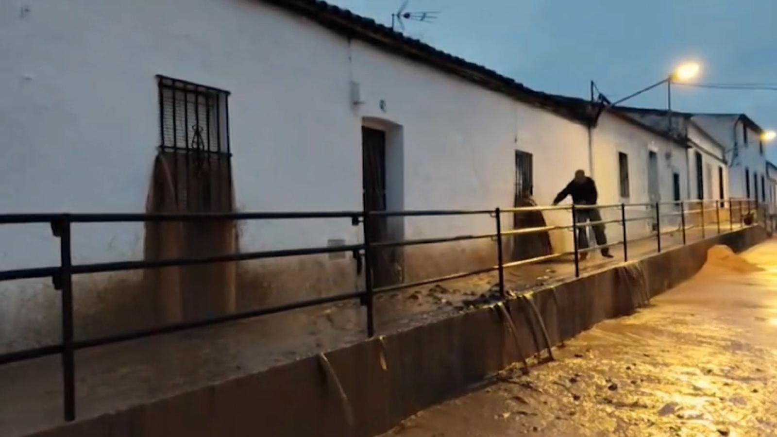Inundación en Extremadura en una imagen de archivo
